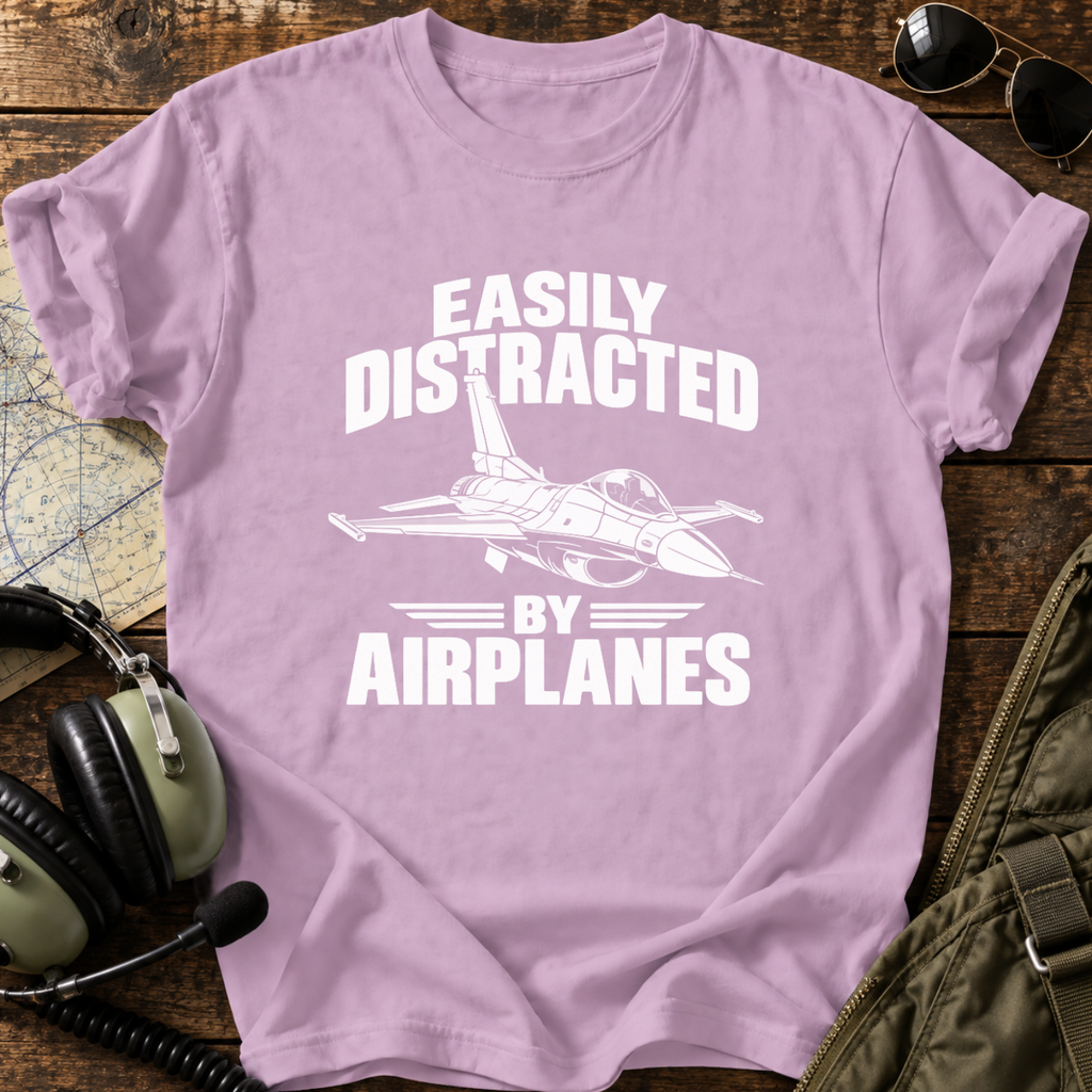 Easily Distracted by Airplanes T-Shirt
