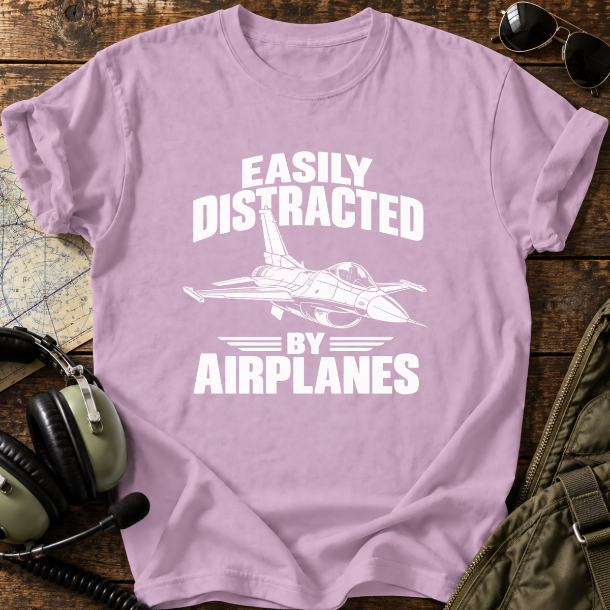 Easily Distracted by Airplanes T-Shirt