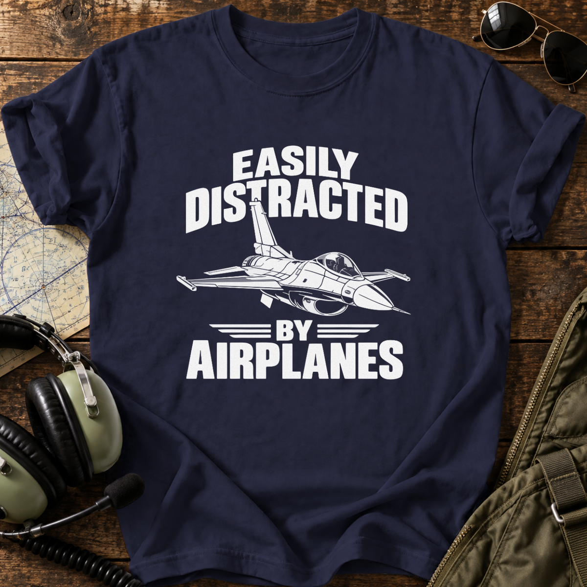 Easily Distracted by Airplanes T-Shirt
